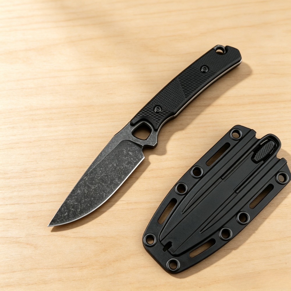 2048 EDC Straight Knife Black  - Bushcraft Knife Fixed recension och pris