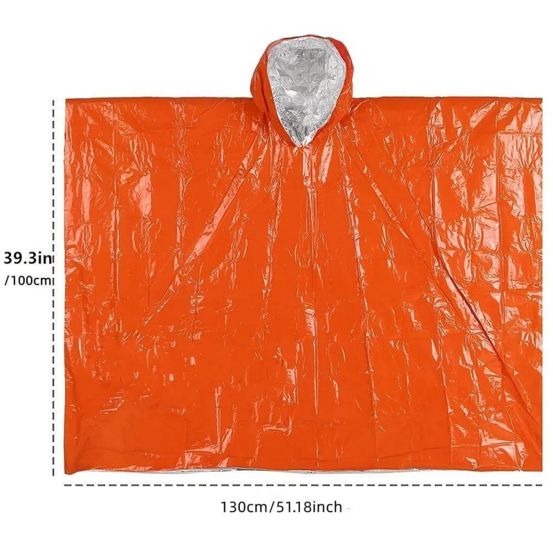 Portable Emergency Poncho 4‑Pi - Survival Blanket Reflective recension och pris